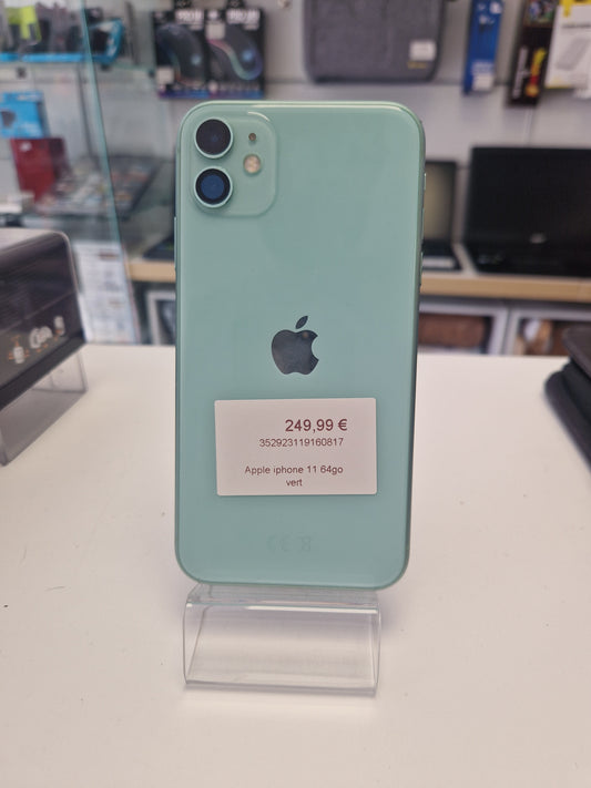 Apple iphone 11 64 go vert